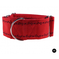 Enobarvne ovratnice za hrte z okrasno vezenino